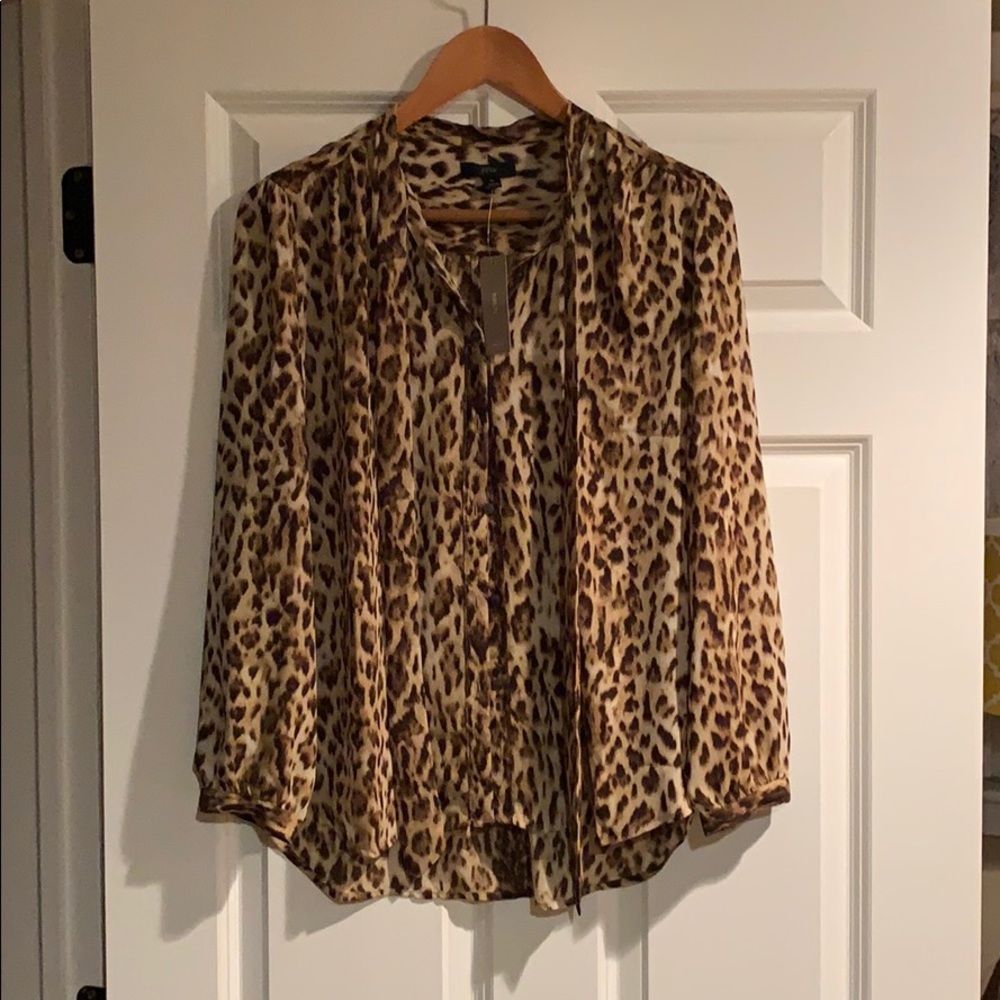 NWT- Jcrew Cheetah Blouse